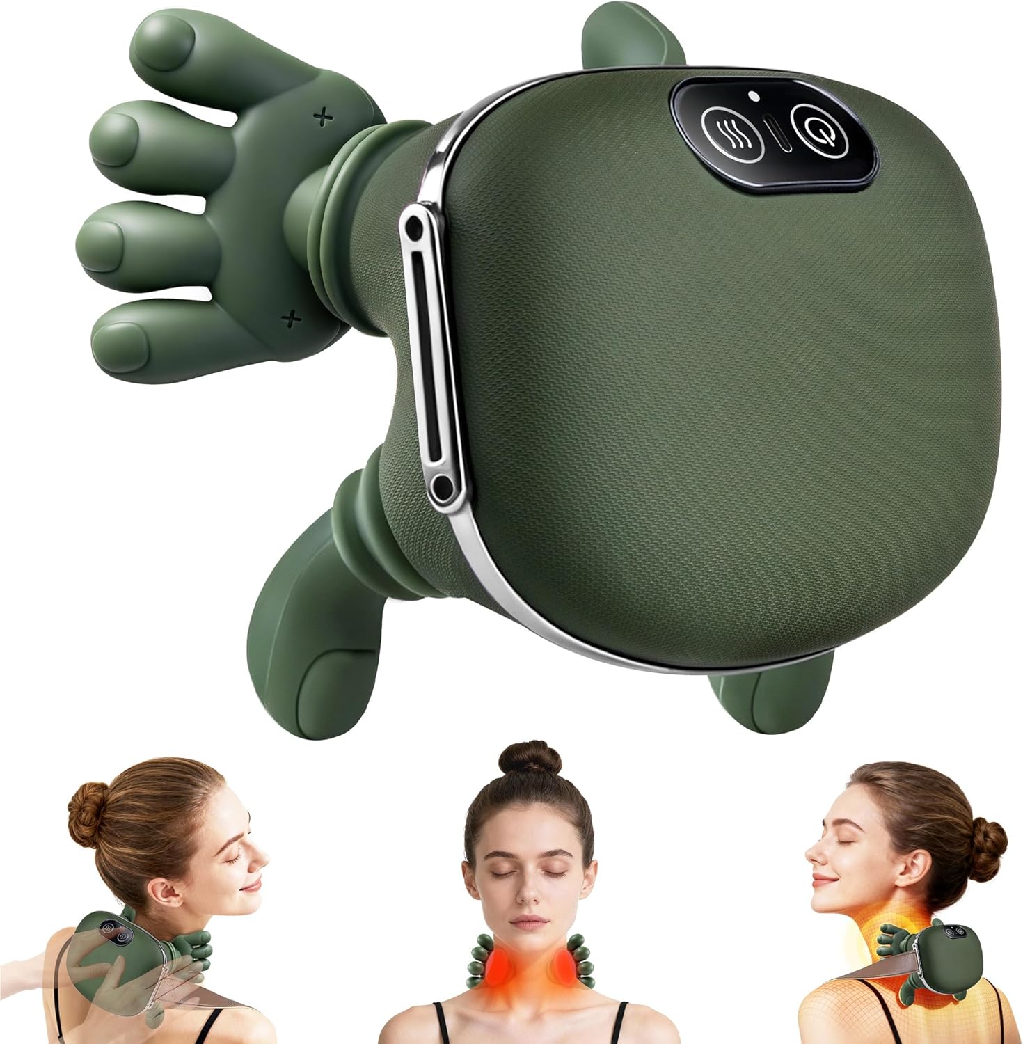 Shoulder & Neck Massager with Heat – 4D Kneading Bionic Massage, Deep Tissue Neck Massager for Muscle Relief