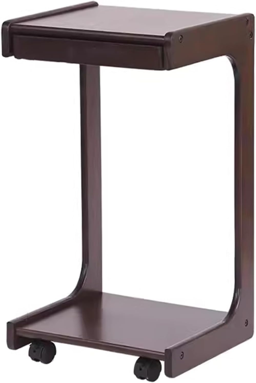 Rolling Side Table Nightstand with Storage Bin Drawer – Mobile End Table with Universal Wheels, Easy Assembly for Home & Garden