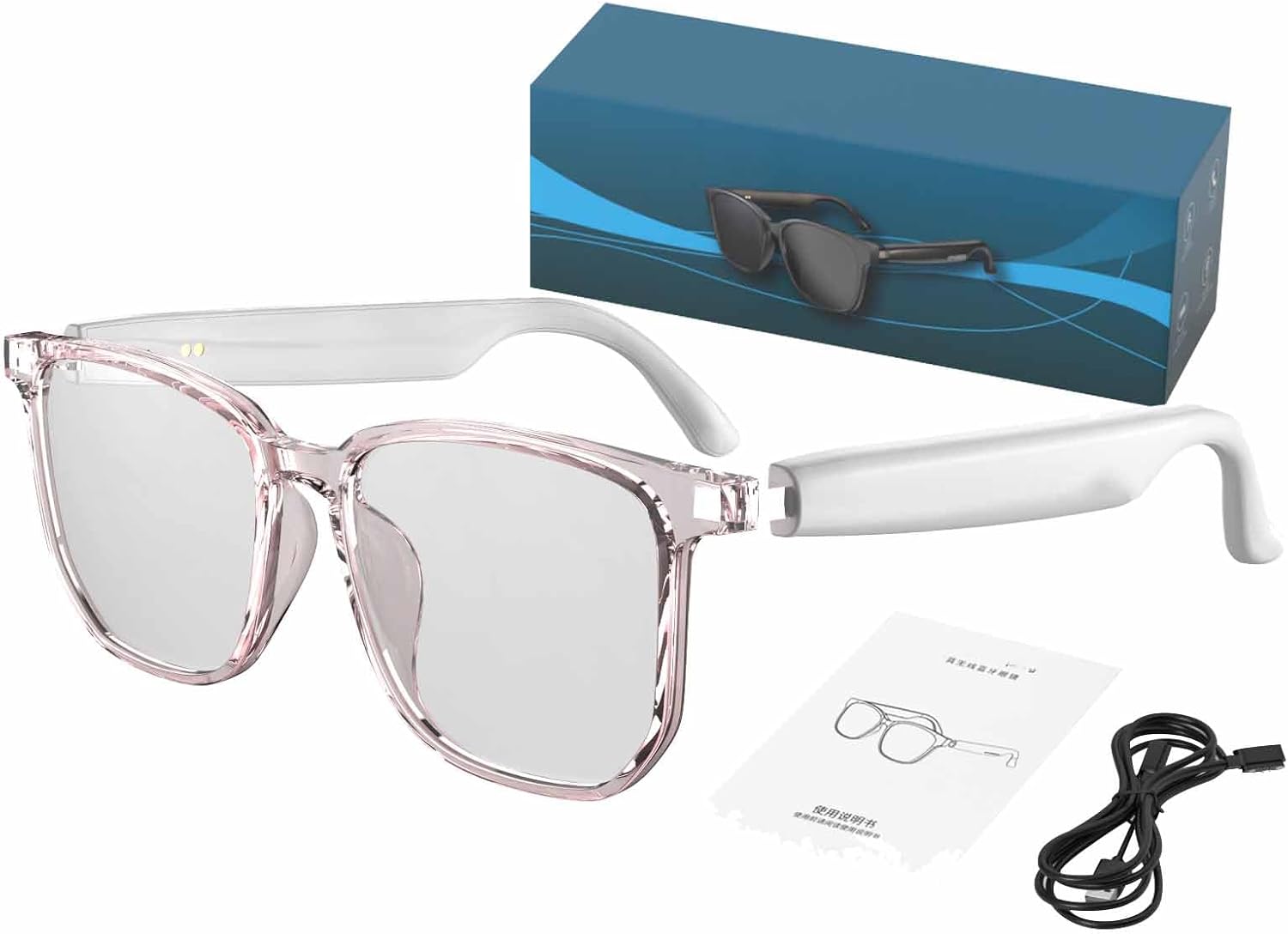 AI Bluetooth Smart Glasses – Wireless Audio Glasses for Music & Calls with Multi-Language Support