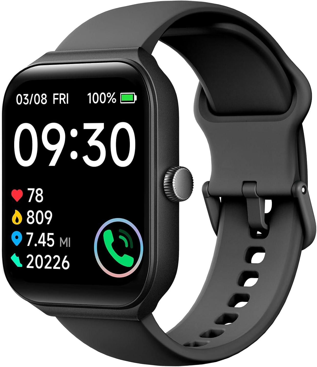 Smart Watch with Alexa Built-in – 1.95” Fitness Tracker with Call Answer/Make, Heart Rate & Sleep Monitor, IP68, Android & iOS