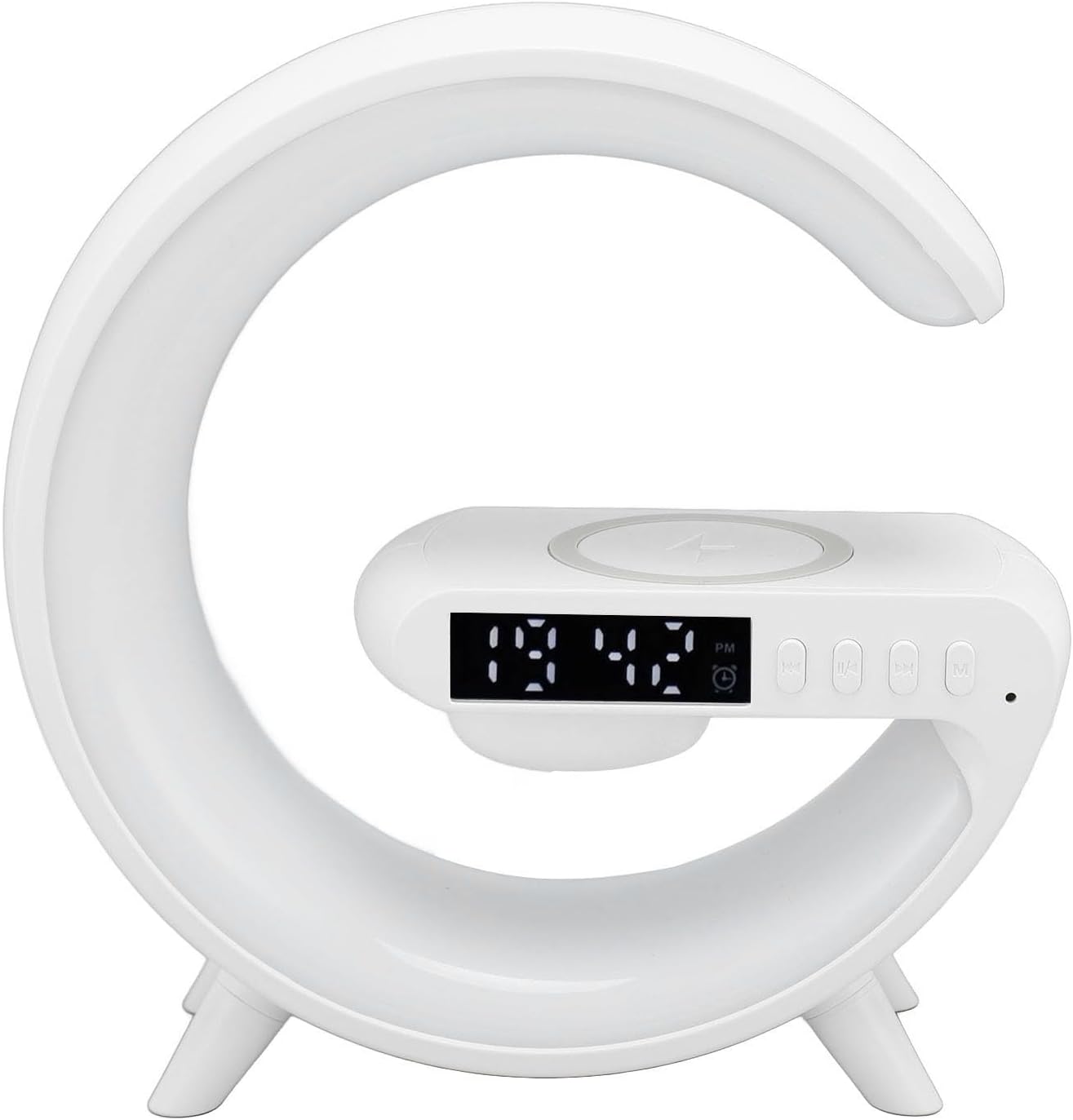 Alarm Clock with Charging Station – Bluetooth Speaker & Smart Light Sound Machine with Music Sync, Remote Control, iOS & Android Compatible