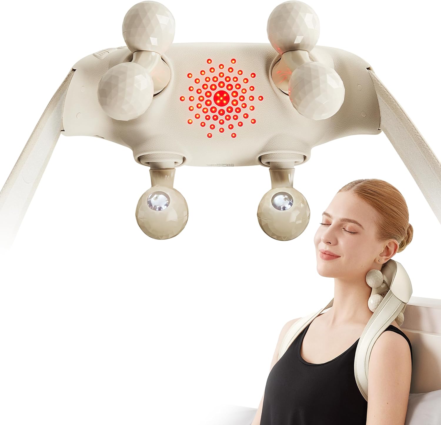 Neck Massager with Heat – Cordless Deep Tissue Shiatsu Neck & Shoulder Massager for Pain Relief, H7 Ultra